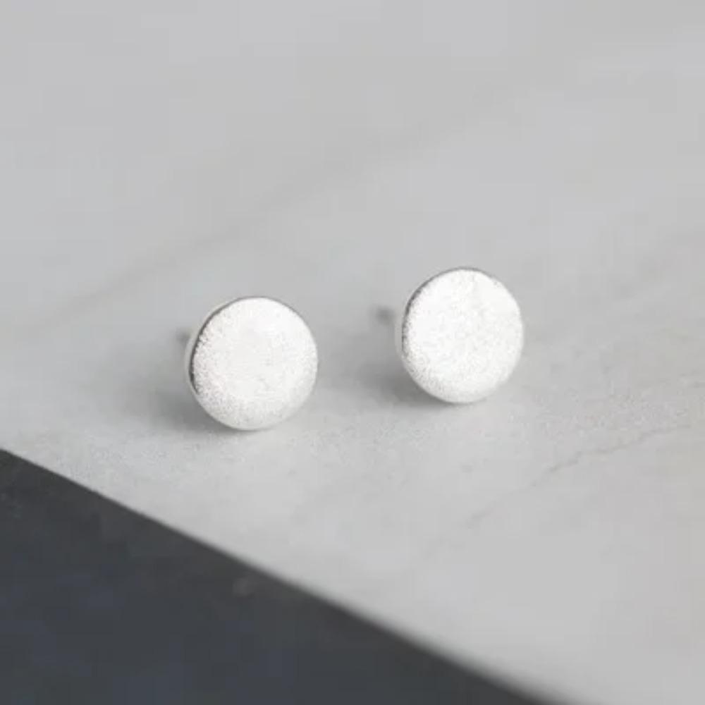 Silver Plated Korean Style Stud Earrings for Women Creative Ear Hole Design Allergy Free Fine Jewelry Accessories