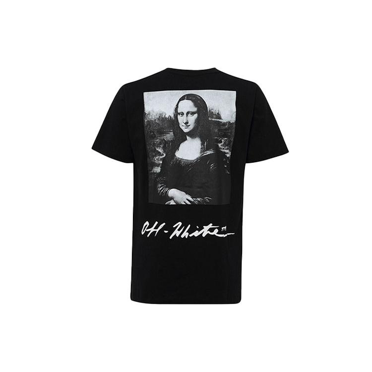 OFF WHITE Oversized Monalisa Graphic Print T Shirt OMAA038S191850051020