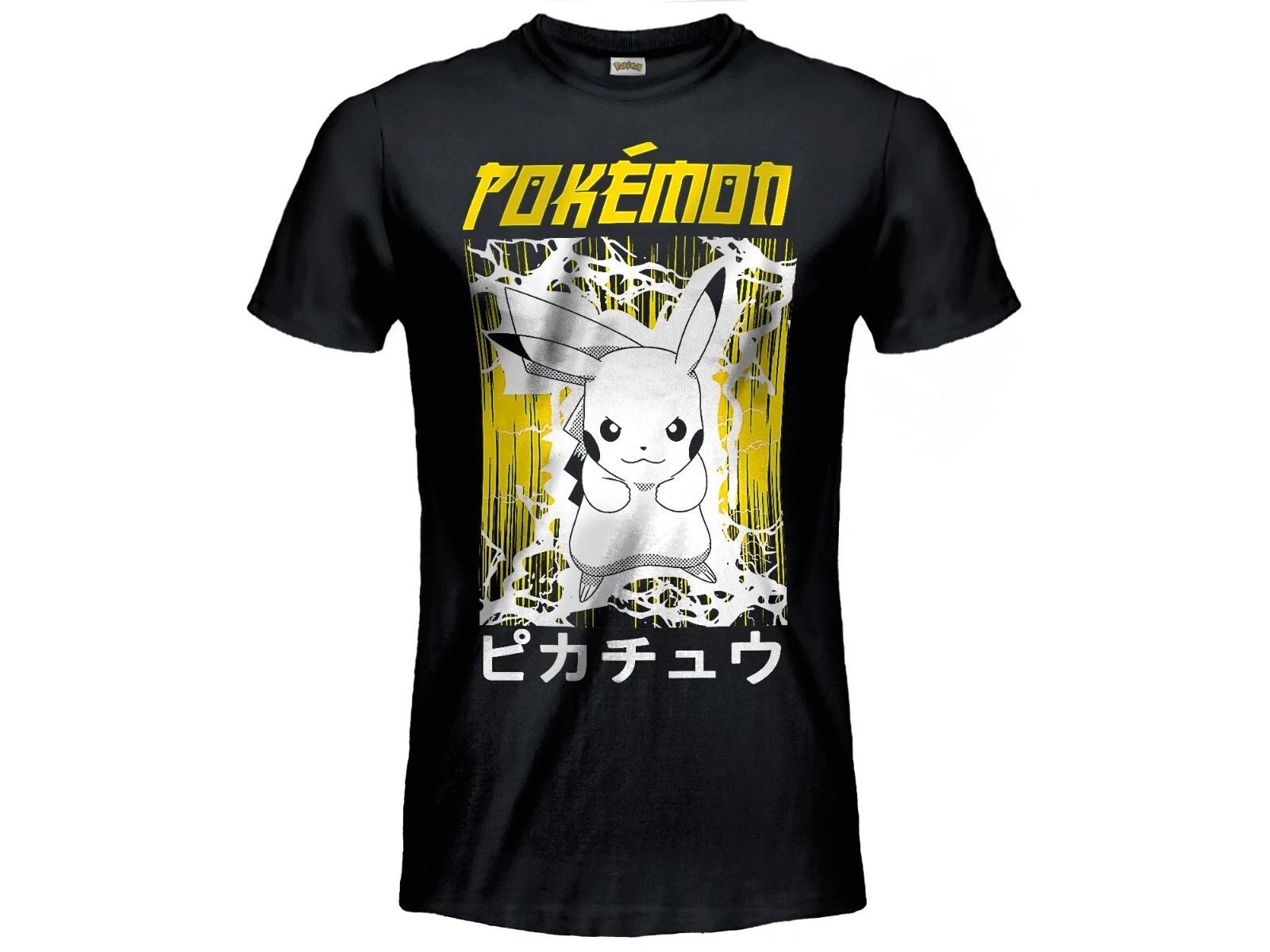 Pokemon T-Shirt - Pikachu - Original Official Black Jersey T-Shirt- 2XL
