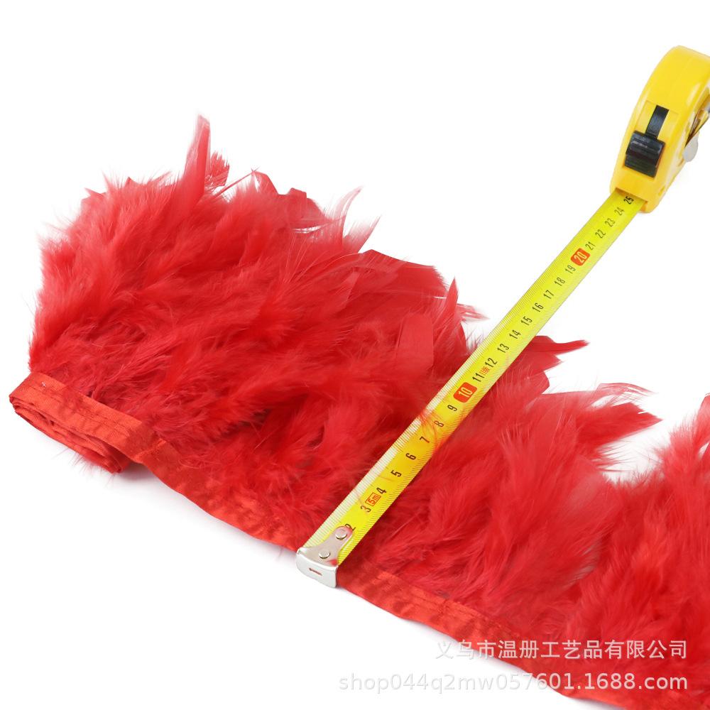 Turkey Feather Cloth Edge Diy Car Doll Decorative Material Fire Lace Dress Skirt 1M/Bag