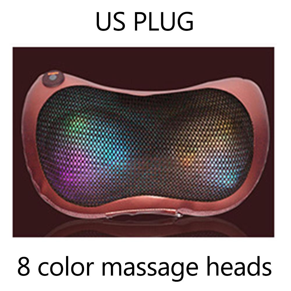 12/8/6/4 Heads Car Back Neck Massager Electric Massage Relaxation Pillow Cushion Home Waist Body