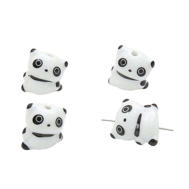 Ceramic Vertical Hole Hand-painted Beads Loose Spacer Charms for DIY Bracelet Necklace Jewelry Making Accessories