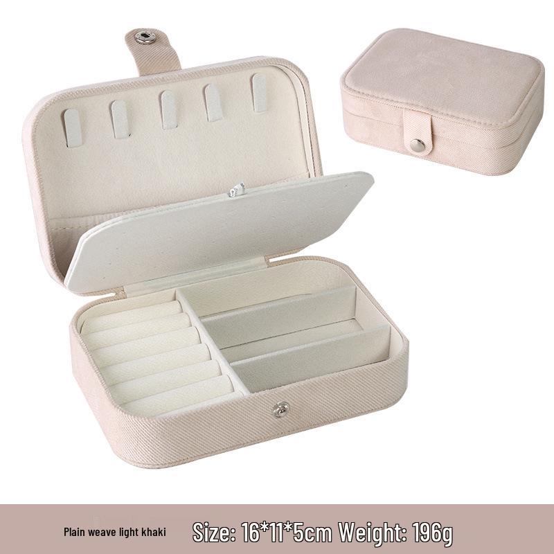 Double Layer Large Capacity Flannel Jewelry Box for Earrings, Necklaces, and Rings