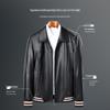 Futing Men's Genuine Sheepskin Slim Fit Motorcycle Leather Jacket