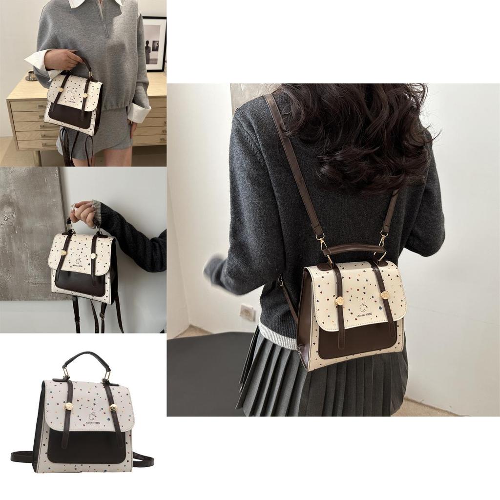 Fashion Commuter Designer Pu Backpack With Stitching For Casual Daily Use