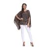 Plus Size Chiffon Batwing Shirt for Women – European & American Style, Extra Large 