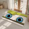 Colorful Big Eyes Floor Mat Flannel Rug Non Slip Absorbent Soft Washable For Entryway Hallway Bathroom Kitchen Decor