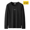 Dibenze Men's Plus Size Round Neck Long Sleeve T-Shirt