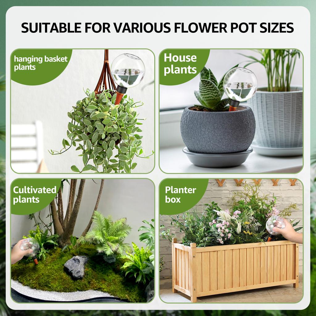 2/4Pcs 500ml Automatic Watering Globes Self Watering Planter Supplies for Garden Flower Plants Watering Balls Devices