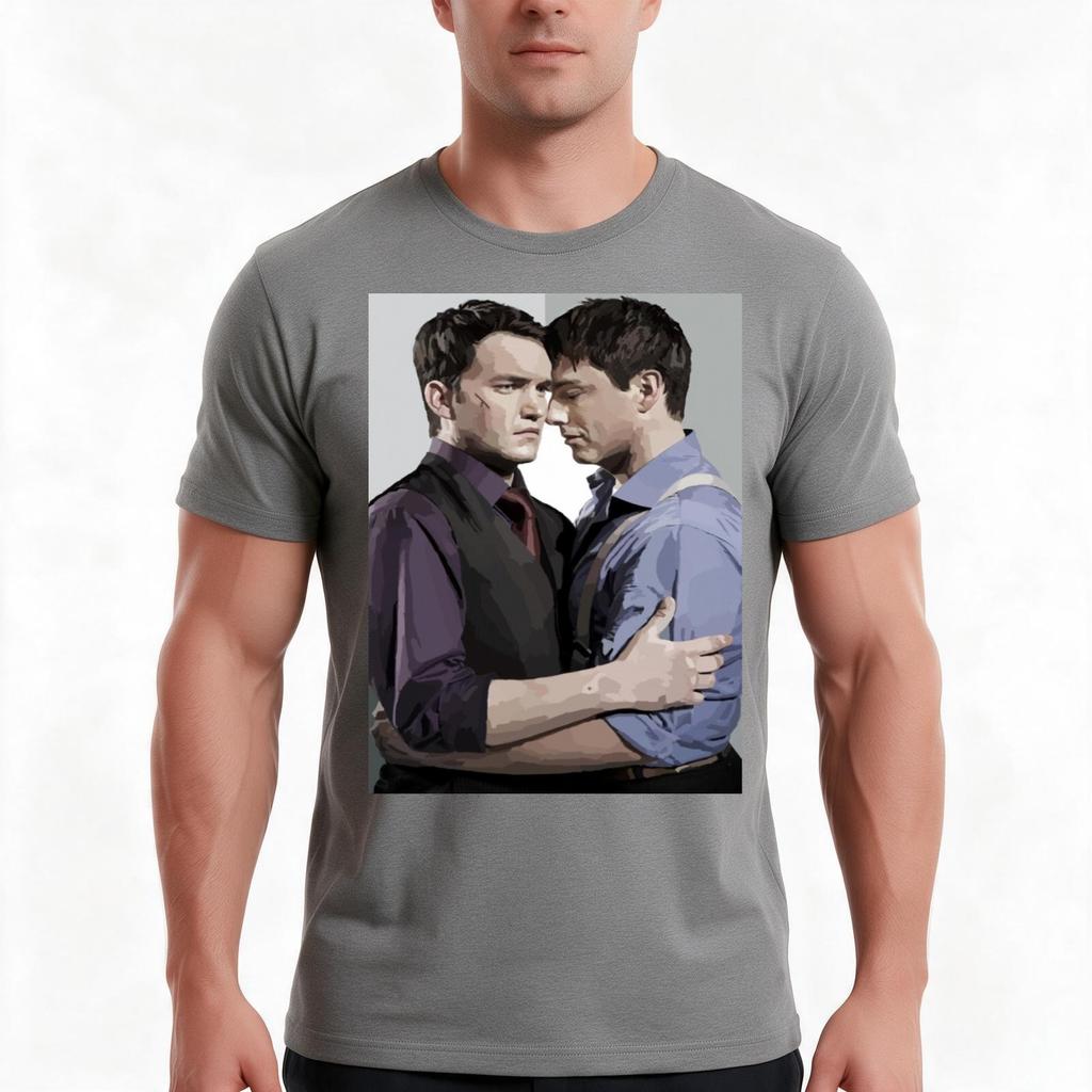 Ianto And Jack Tshirt Summer Casual Cotton Tee Oversized Streetwear Tops Vintage Graphic Print Loose Fit Short Sleeve