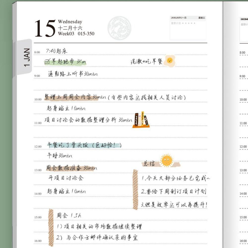 A5/A6 2025 Journal Notebooks Magnetic Buckle 365 Days Notepad 12 Months Planner Notebook  Student
