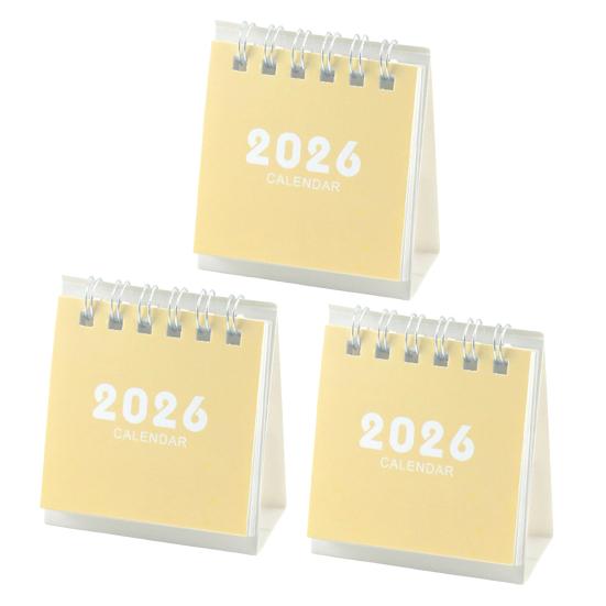 2026 Mini Desktop Calendar Cute Cartoon Desk Planner with Spiral Binding Small Planning Notebook for Office Home