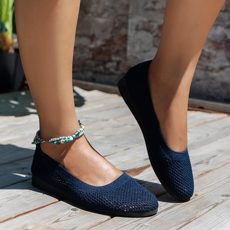 Summer new round head flat sole shoes women's beanie shoes sports and leisure shoes