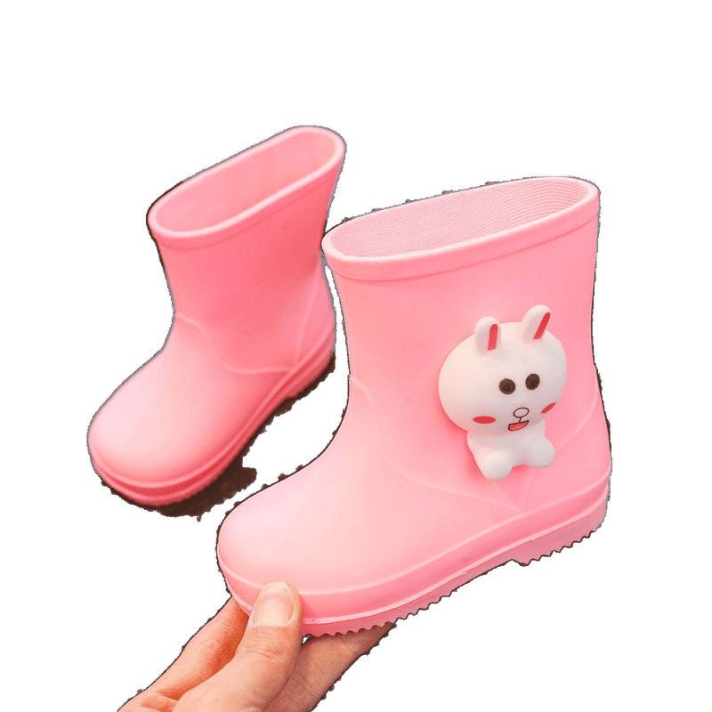 Cartoon Baby Non-Slip Waterproof Rubber Rain Boots - Cute Toddler Shoes