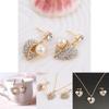 Minimalist Jewelry Set With Artificial Pearls And Water Drop Crystals For Women