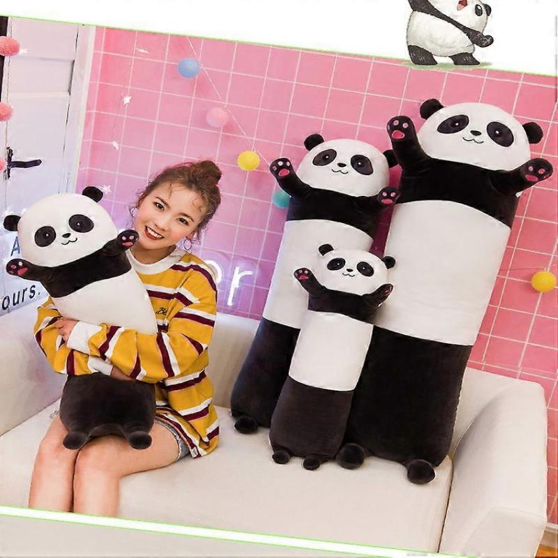 Panda Soft Pillow Plush Long Throw Sleeping Pillow Cotton Panda Pillow Cuddly Stuffed Cute Plush Doll Toy Gift