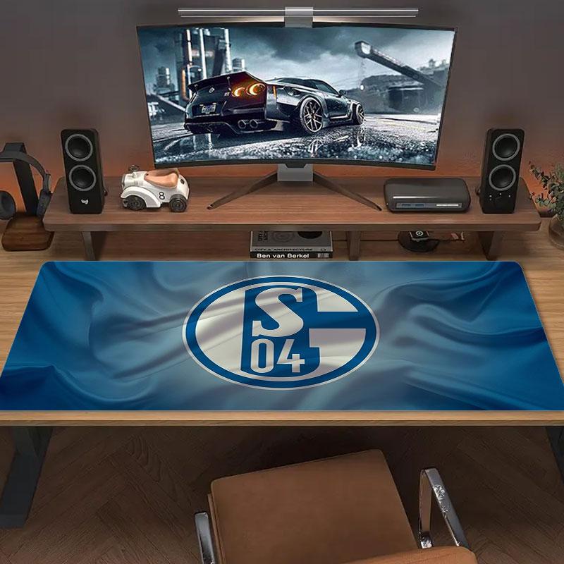 FC Schalke 04 Large Size Mouse Pad Large Gaming Table Cushion Non-slip Laptop Tablet Big Mousepad XXL Mat Mini PC Playmat With Lock edge