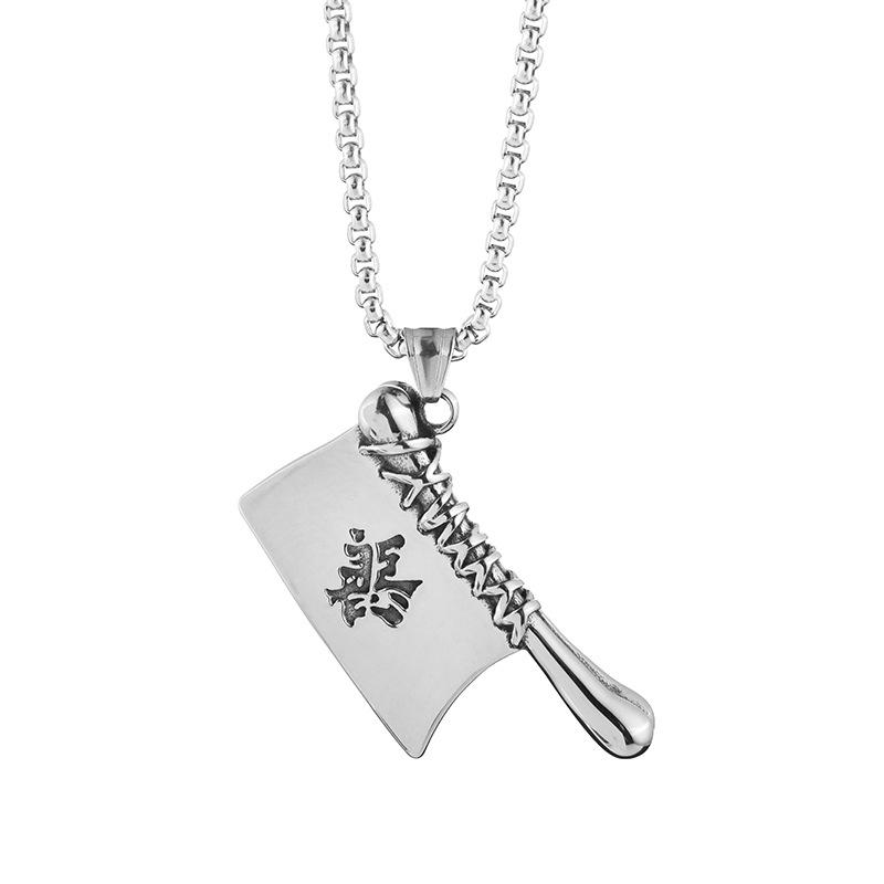 Unique Retro Style Pendant Necklace For Men In Trendy Titanium Design Steel