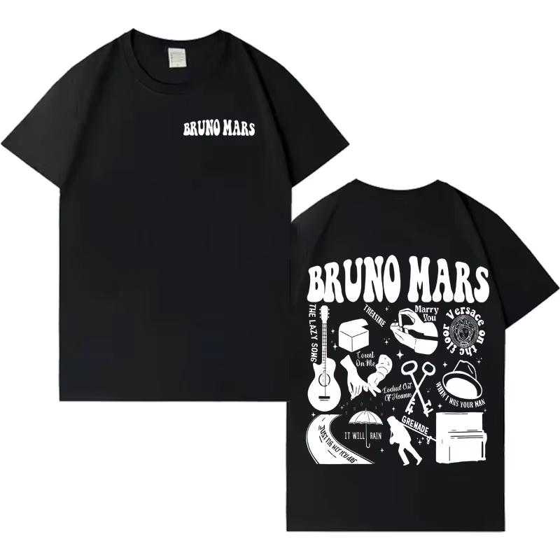 Singer Bruno Mars Tshirt Hip Hop Hipster 2026 Spring Summer New Men Women Aesthetic Casual Tshirt Fashion Gothic Short Sleeve