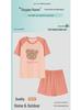 Women's Korean-Style Cotton Pajama Set with Chest Pads - Short Sleeve and Shorts, Anti-Bulge, Loose Fit for Both Home and Outdoor Wear