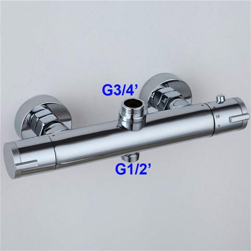 Brass Bathroom Thermostatic Mixer Valve Shower Faucet Inelligent Bathtub Mixer Valvola Termostatica
