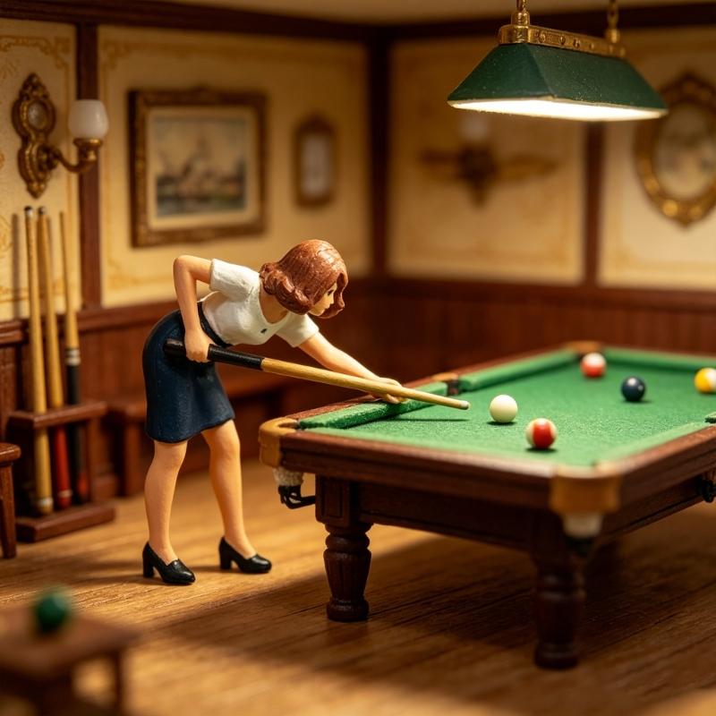 Miniature Billiard People Resin Figurine Sculpture Dioramas Model Great For Collectibles And Tabletop Display Decoration