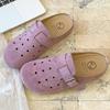 Fashion Comwarm New Women Hole Clogs Leisure House Hole Garden Shoes Outdoor Casual Women Beach Slides Sandals With Adjustable Buckle