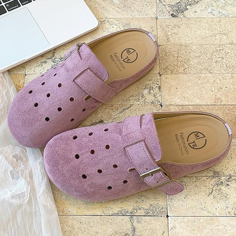 Fashion Comwarm New Women Hole Clogs Leisure House Hole Garden Shoes Outdoor Casual Women Beach Slides Sandals With Adjustable Buckle