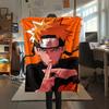 Naruto Uzumaki Pattern Flannel Blanket, High Quality Comfortable for All Seasons, Home Decor, Warmth and Comfort, Perfect for Gifts.