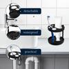 Bathroom Metal Toothbrush Holder With Slots For Electric Toothbrush And Toothpaste Organizer