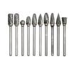 10pc Hard Alloy Rotary File 3*6 Double Grain Tungsten Steel Grind Head Electric Grind Mold Woodwork Grinding File Tool Set