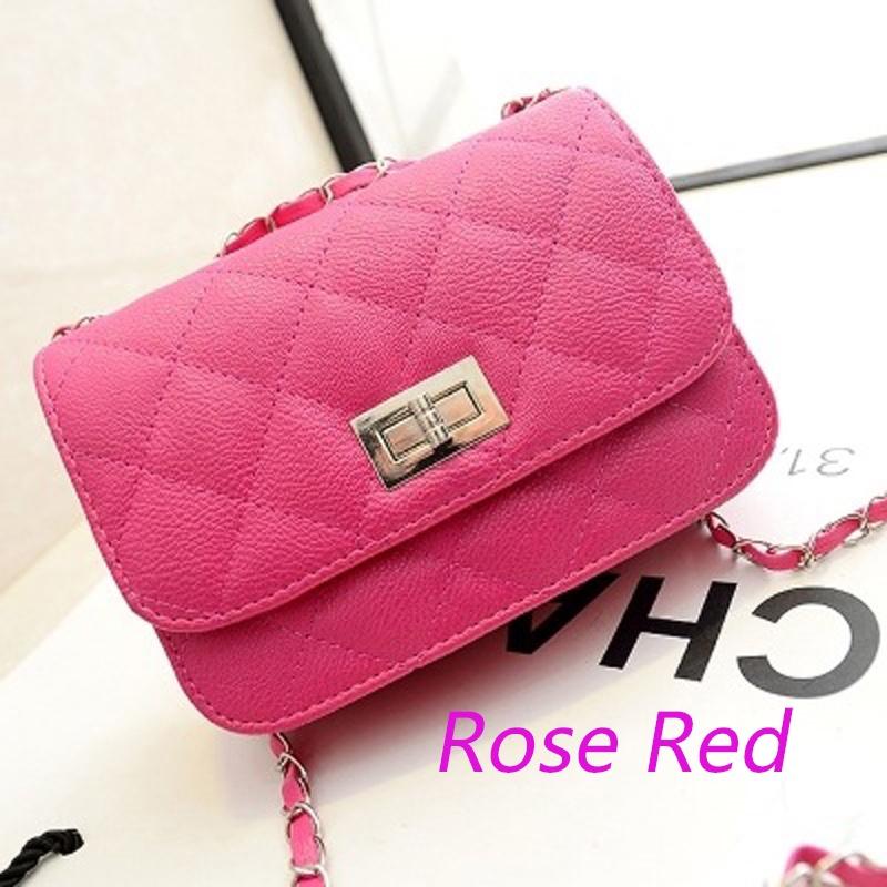 Women's Stylish Cute Mini Cross Body Chain Fashion Chain Small Pu Leather Shoulder Bag