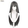 Sakurajima Mai Cosplay Περούκα Rascal Does Not Dream Of Bunny Girl Senpai Μακριά Ίσια Μαύρα Γκρι Μαλλιά Περούκες Άνιμε + Σκουφάκι Περούκας