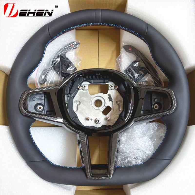 AZHKP1 Upgraded Leather Car Steering Wheel For BMW 3 4 5 Series G01 G02 G05 G20  G80 G82 G22  G26 G30 G32 G87 F90 F95 Car Accessories