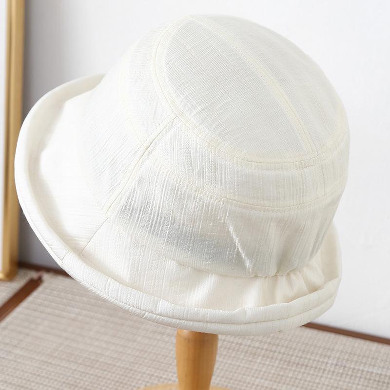 New Versatile Casual Bucket Hat Sun Protection Export Japan and South Korea Travel Basin Hat Breathable Solid Color Simple Art