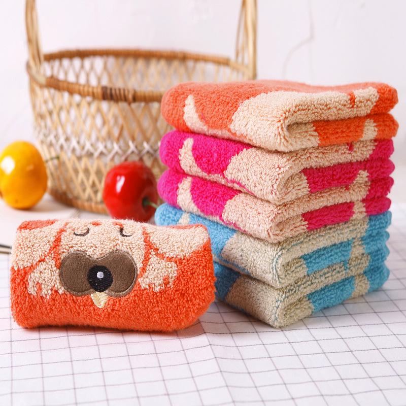 Jinhao A-Klasse Jacquard-Handtuch aus reiner Baumwolle für Kinder – weich, saugfähig, verdrehungsfrei, kleine quadratische Größe.