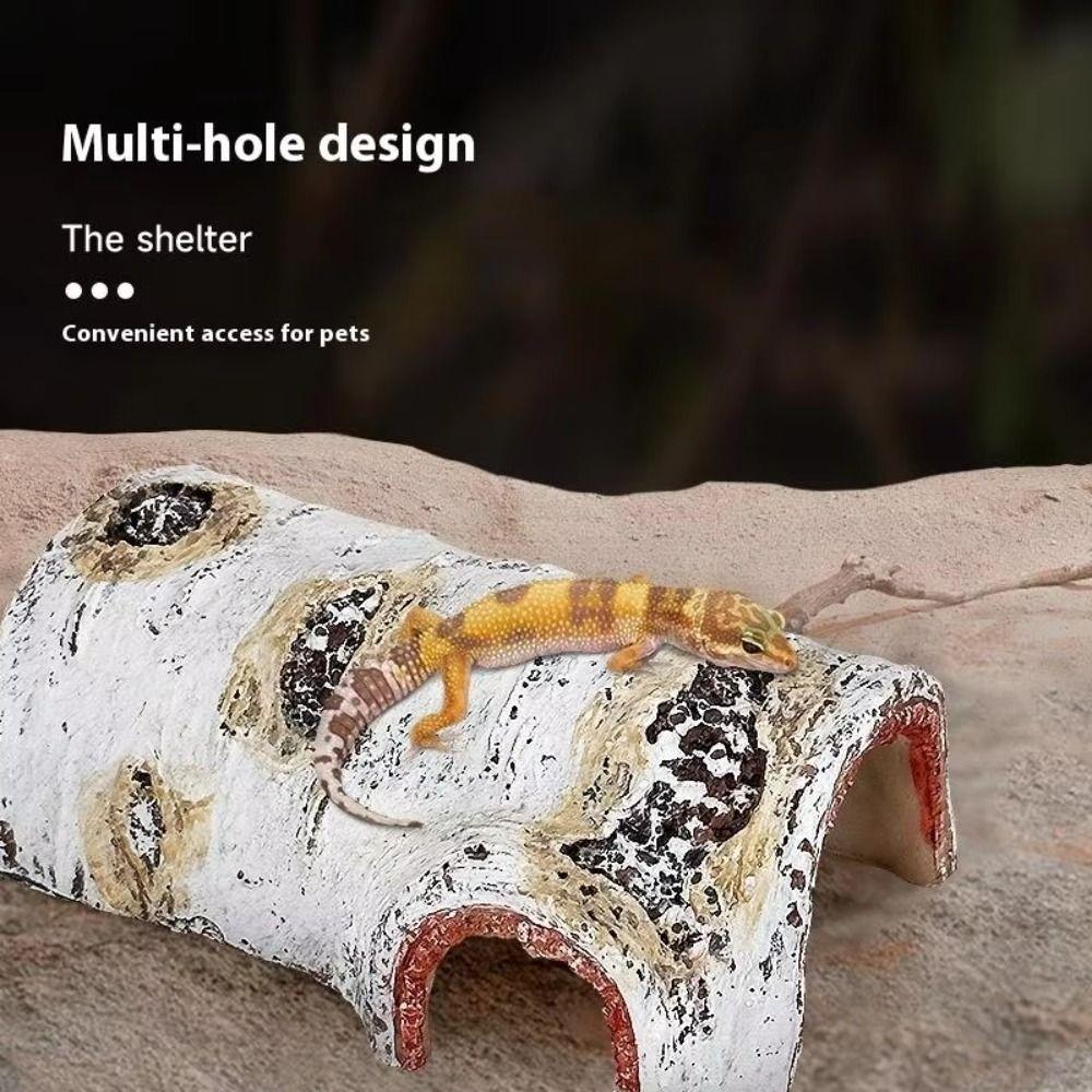 Fish Tank Decor Reptile Hideaway Cave PVC Amphibians Shedding Shelter Tortoise
