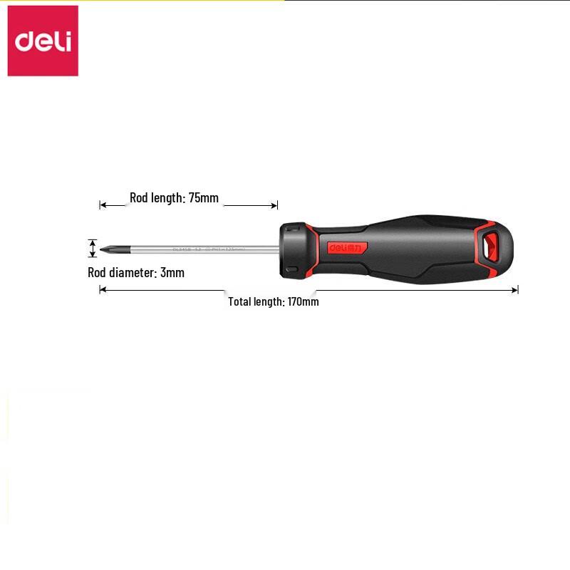 Deli S2 Phillips Screwdriver PH0 x 75mm