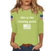 Women's Casual Fashionable Sexy Comfortable Neck Three-Quarter Sleeve Top