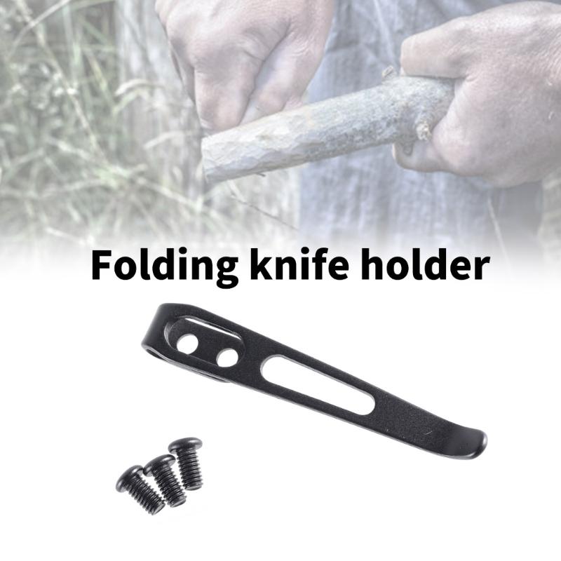 Stainless Steel Cutter Pockets Clip Back Clamp With 3Pcs Screws Make Cutter Back Clip Replacement Accessories Parts