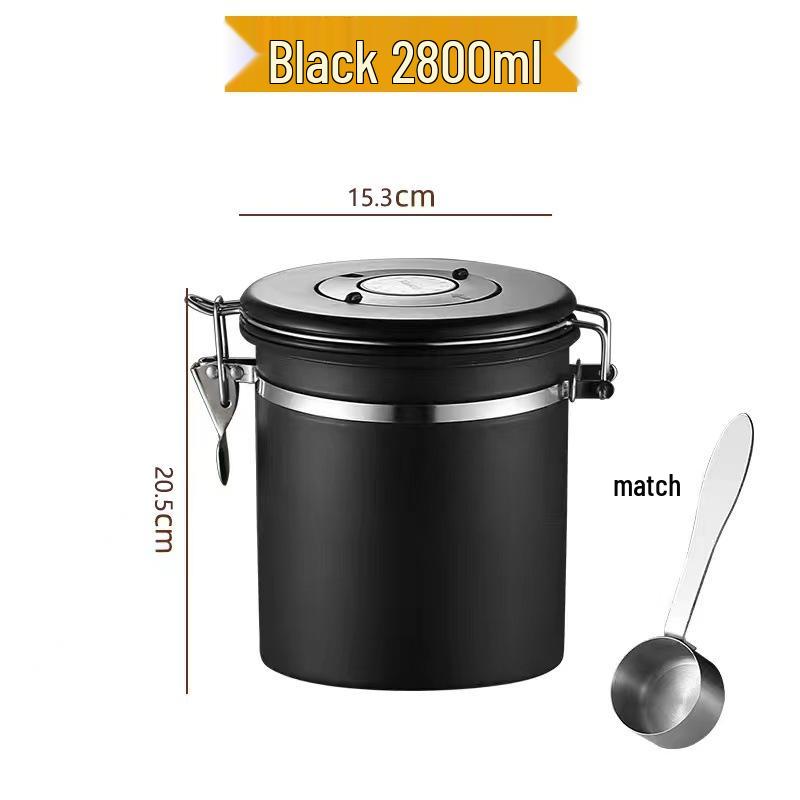 Mini Stainless Steel Coffee Canister with Spoon - Moisture-Proof Storage for Milk Powder, Dried Fruit, and Tea