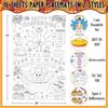 Thanksgiving Coloring Placemats for Kids 16PCS Fall Paper Placemats for Kids to Color Thanksgiving Paper Table Mats for Thankful Craft Activity