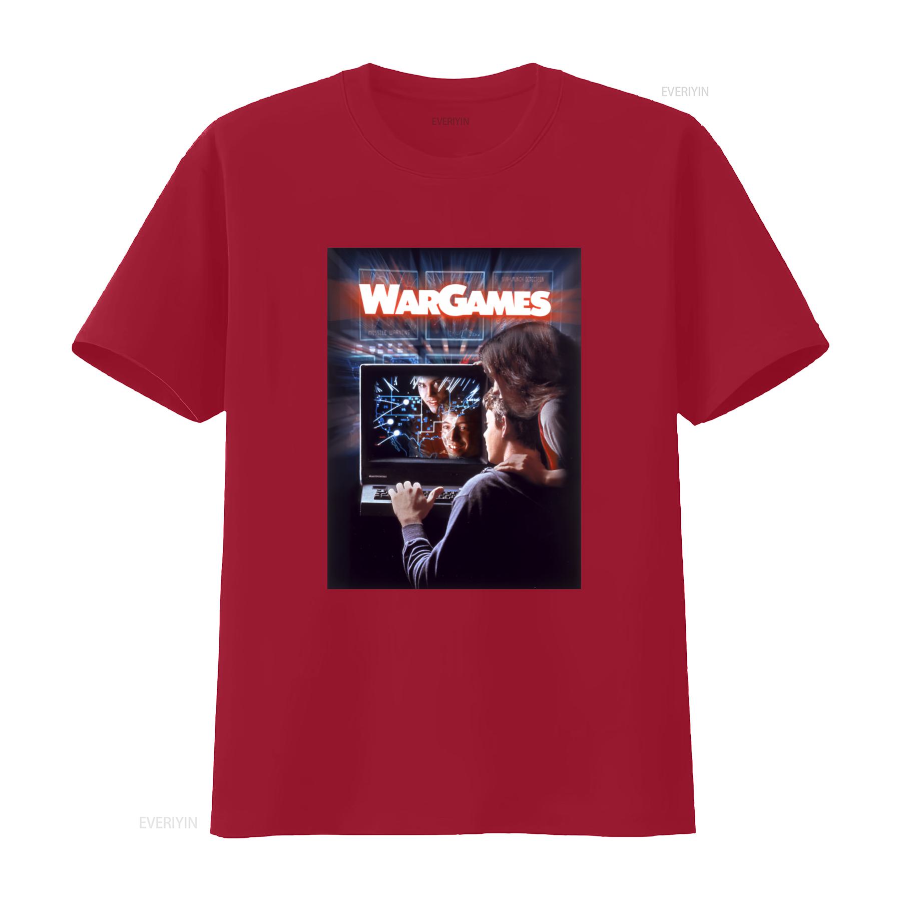 

Retro Style WarGames Movie Poster T Shirt for Men and Women vintage Washed Breathable Stretched graphic Top For Everyday Wear S