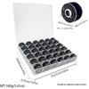 Multi-Specification Household Bobbin Set: Colored Transparent and Metal Bobbins with Thread