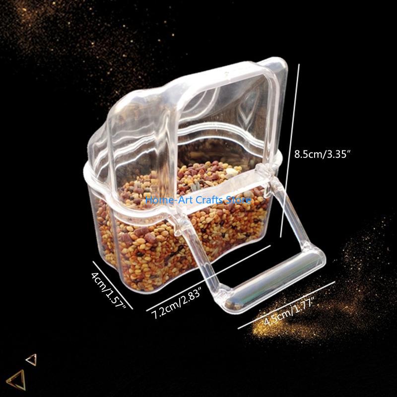 Y3NA Transparent Bird Supplies Bird Cage Feeder Plastic Easy to Use and Clean Durable