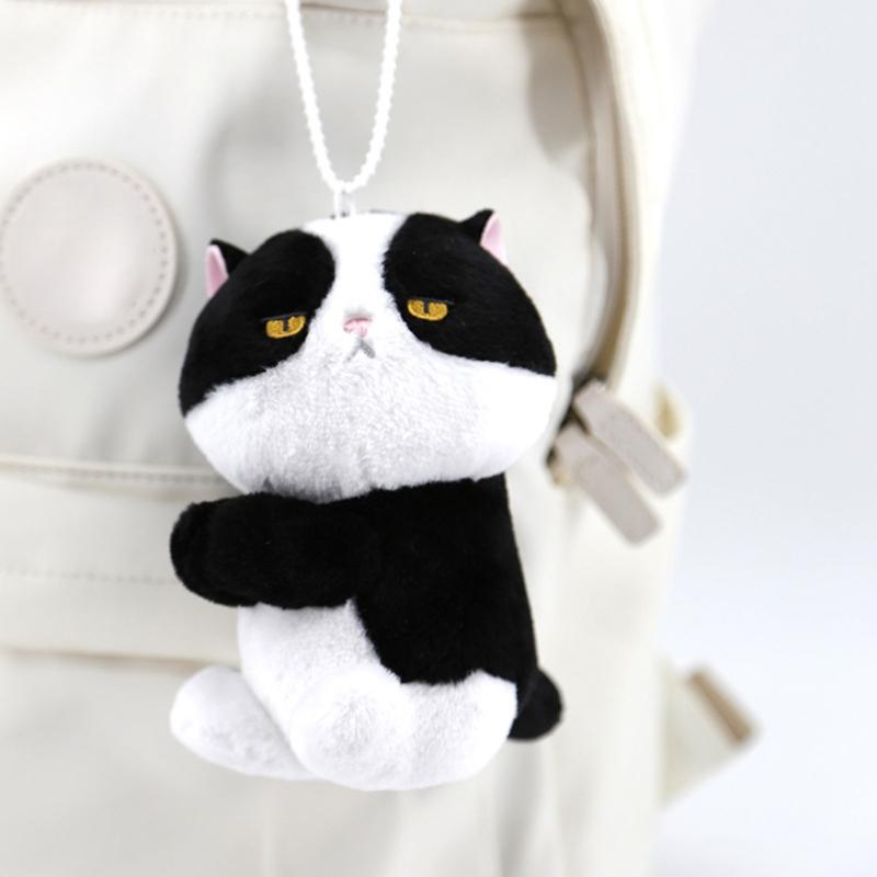 Adorable Kitty Clip Holder Multifunctional Fabric Cats Clip Pendant Keychain for Holding Small Objects in Place