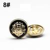 6Pcs 10-28 Mm Golden Gold Metal Buttons Garment Coat Sewing Accessories Buttons For Clothing Crafts Black Point Oil Button