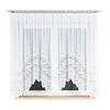 Nadia - Ready-Made Jacquard Curtain With A Cut At The Bottom - 300X160 Cm - White