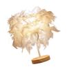 Feather Table Lamp Light Luxury Bedside Lamp Night Light for Bedroom Living Room Party Wedding