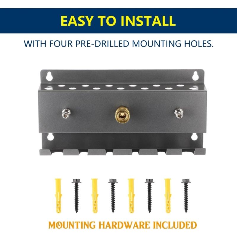 Space Saving Stainless Steel Pressure Washer Accessory Holder Wall Mount Storage Rack for Guns Foam Cannons Nozzles